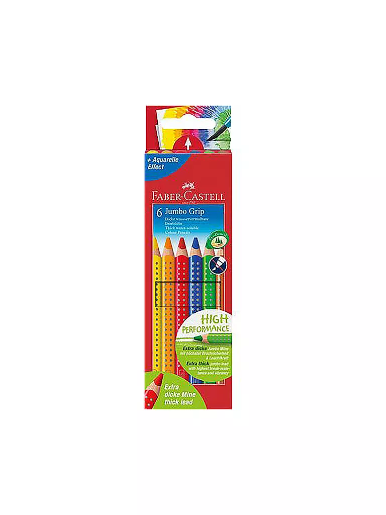FABER-CASTELL Jumbo Grip Buntstift, 6er Kartonetui keine Farbe