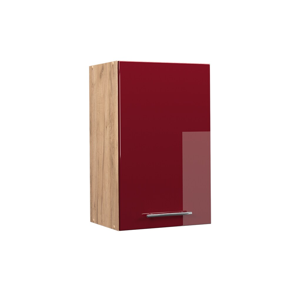 Vicco Hängeschrank Küchenschrank Küchenmöbel Fame-Line Eiche Rot Bordeaux modern 45 cm Küche Einbauküche Hängeschrank Drehtür Einlegeboden Küchenzeile Hochglanz