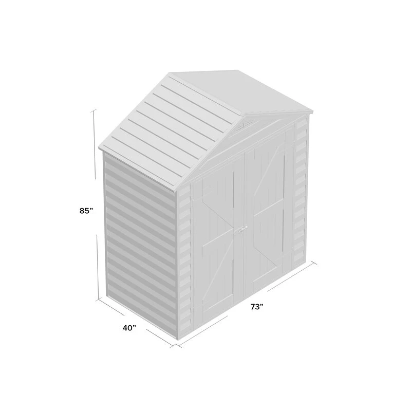 Clarabóia/galpão de armazenamento de plástico com 1,83 m de largura x 1,07 m de profundidade