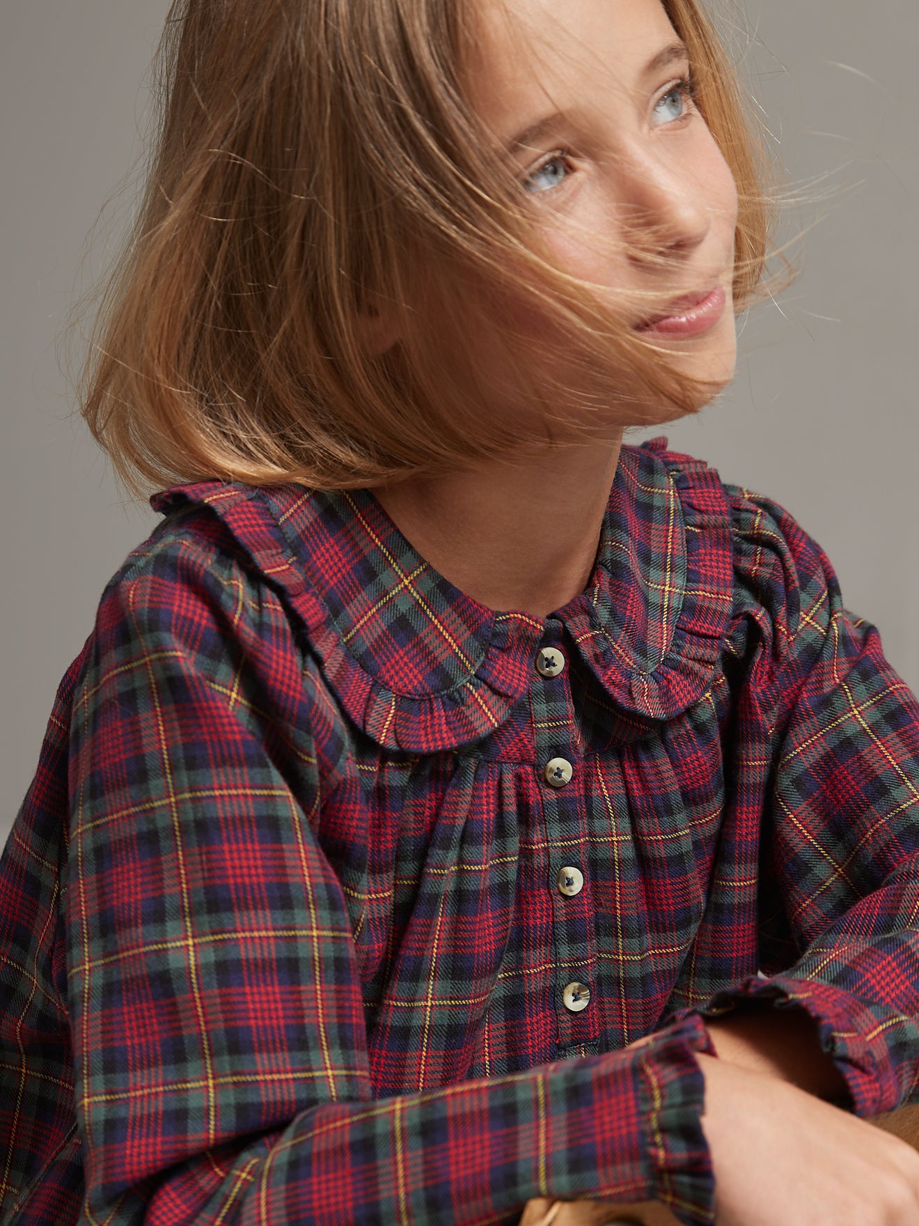 Blouse Fille à carreaux
