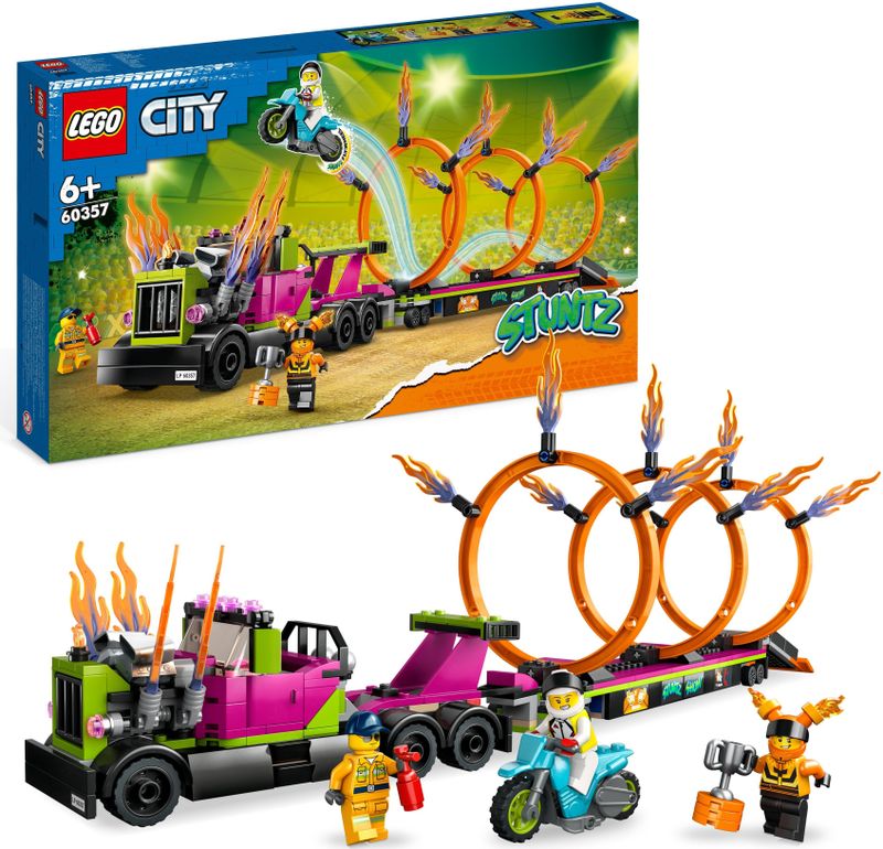 LEGO City Stuntz Stunttruck & Ring Of Fire-uitdaging Set - 60357