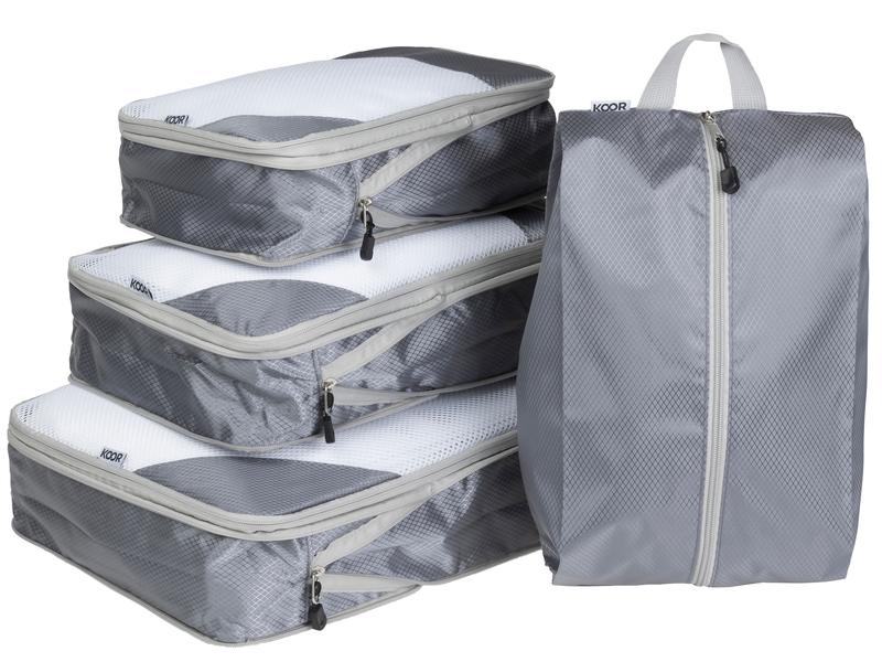 KOOR Kleiderbeutel Set Traamp, 4-teilig Packhilfe-Set für Ordnung im Koffer