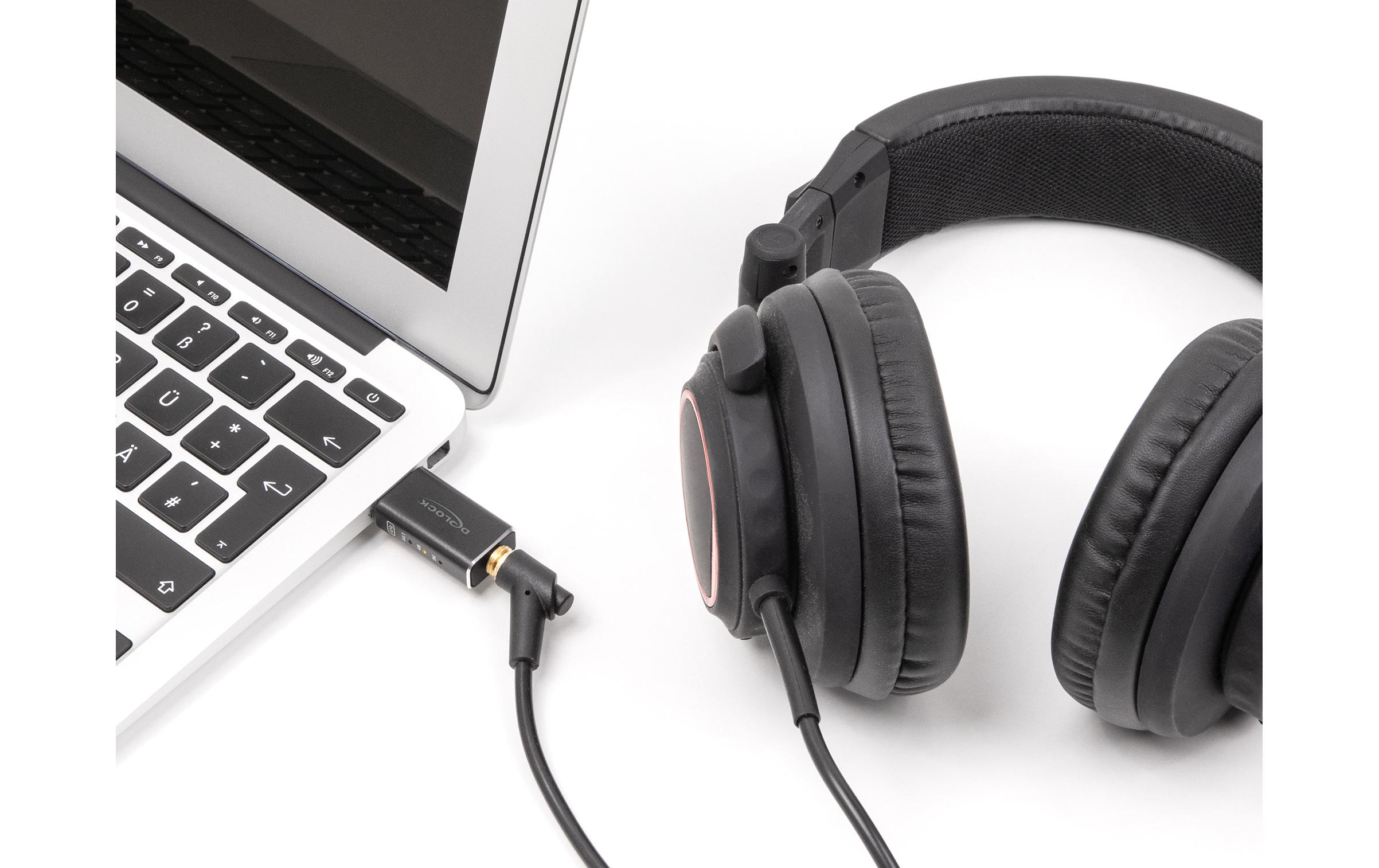 USB Gaming DAC 24Bit/96kHz 3.5 mm Klinke/USB 2.0/USB-AHigh Res Audio Kompakter USB Gaming DAC