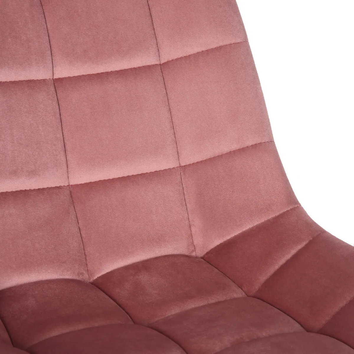 Decoshop26 Chaise de Bureau en Velours - Rose