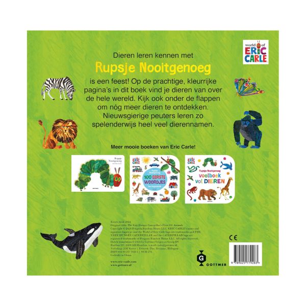 Gottmer Flapjesboek - Rupsje Nooitgenoeg 100 Eerste Dieren