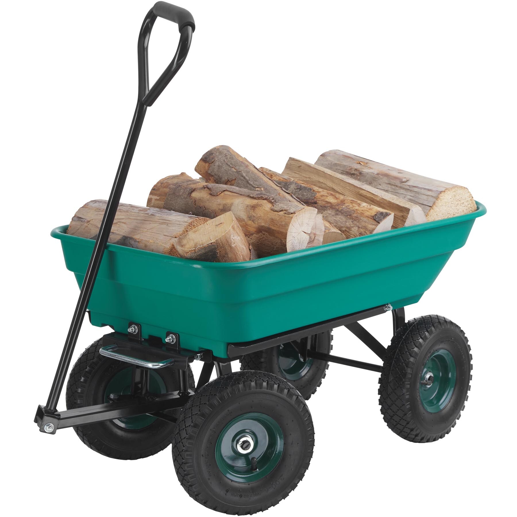 tectake® Gartenwagen, mit Kippfunktion, leichtgängige Lenkachse, Belastbarkeit 120 kg