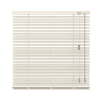 KARWEI aluminium jaloezie draaikiepraam 28414 zijdeglans gebroken wit 25 mm op maat