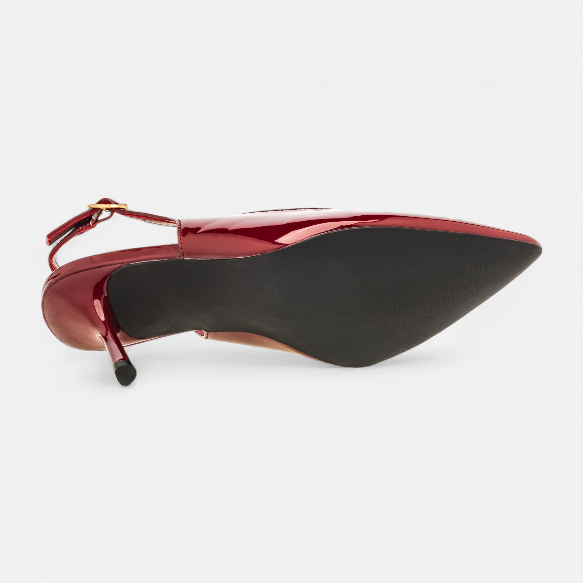 Escarpins avec bride arrière à talon Femme bordeaux