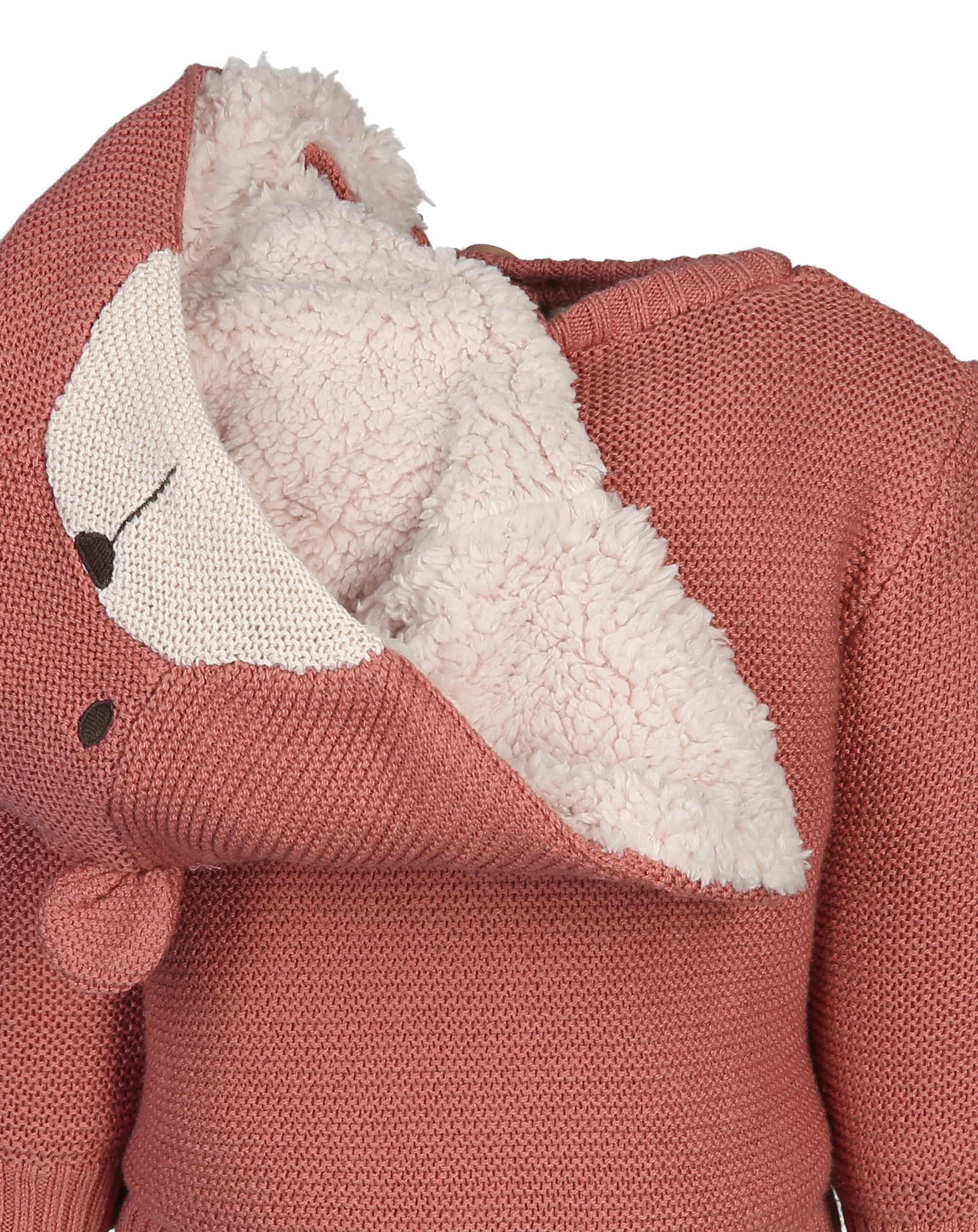 Strickjacke PATAS mit Kapuze in cedro