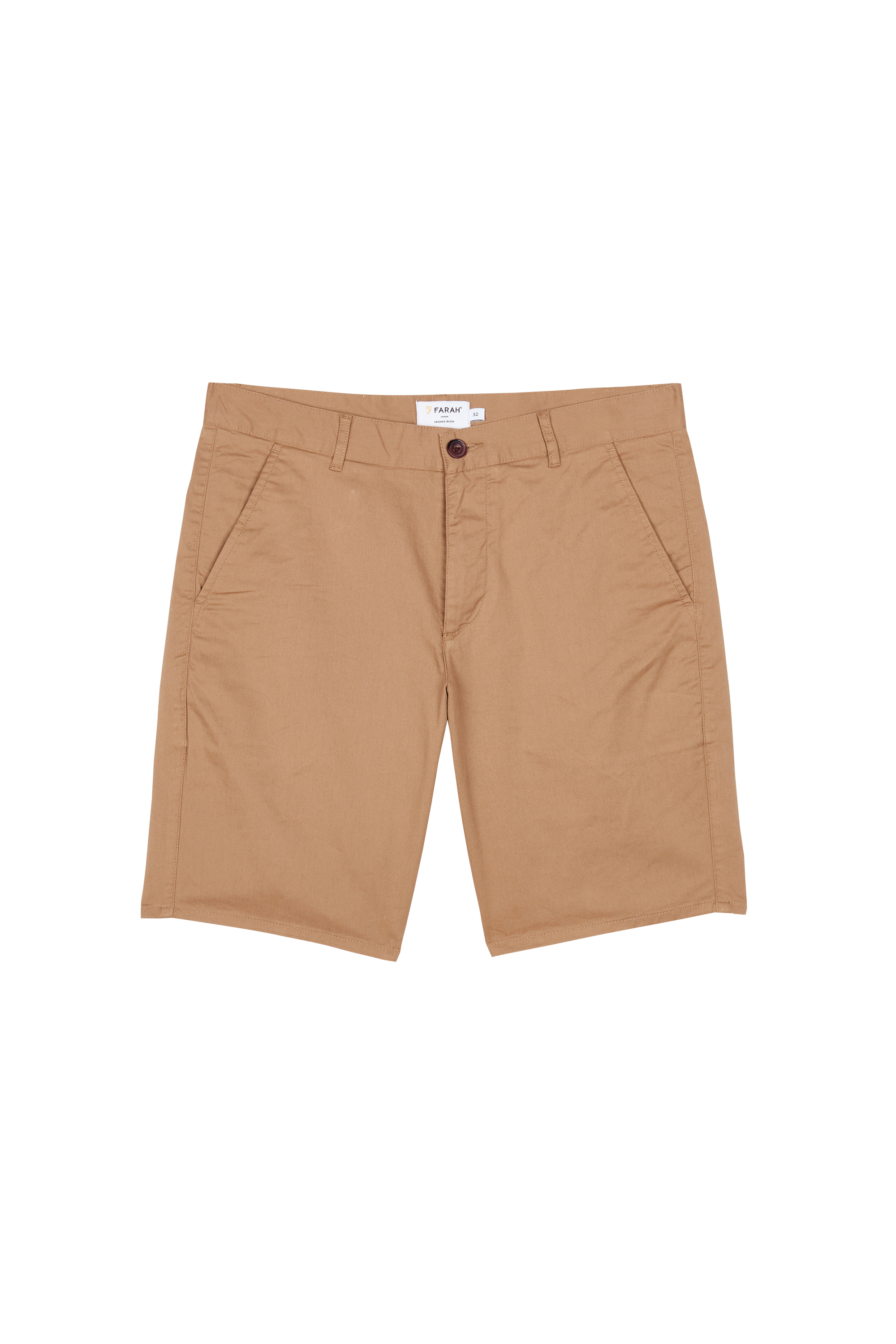 FARAH Short chino en coton HAWK Beige