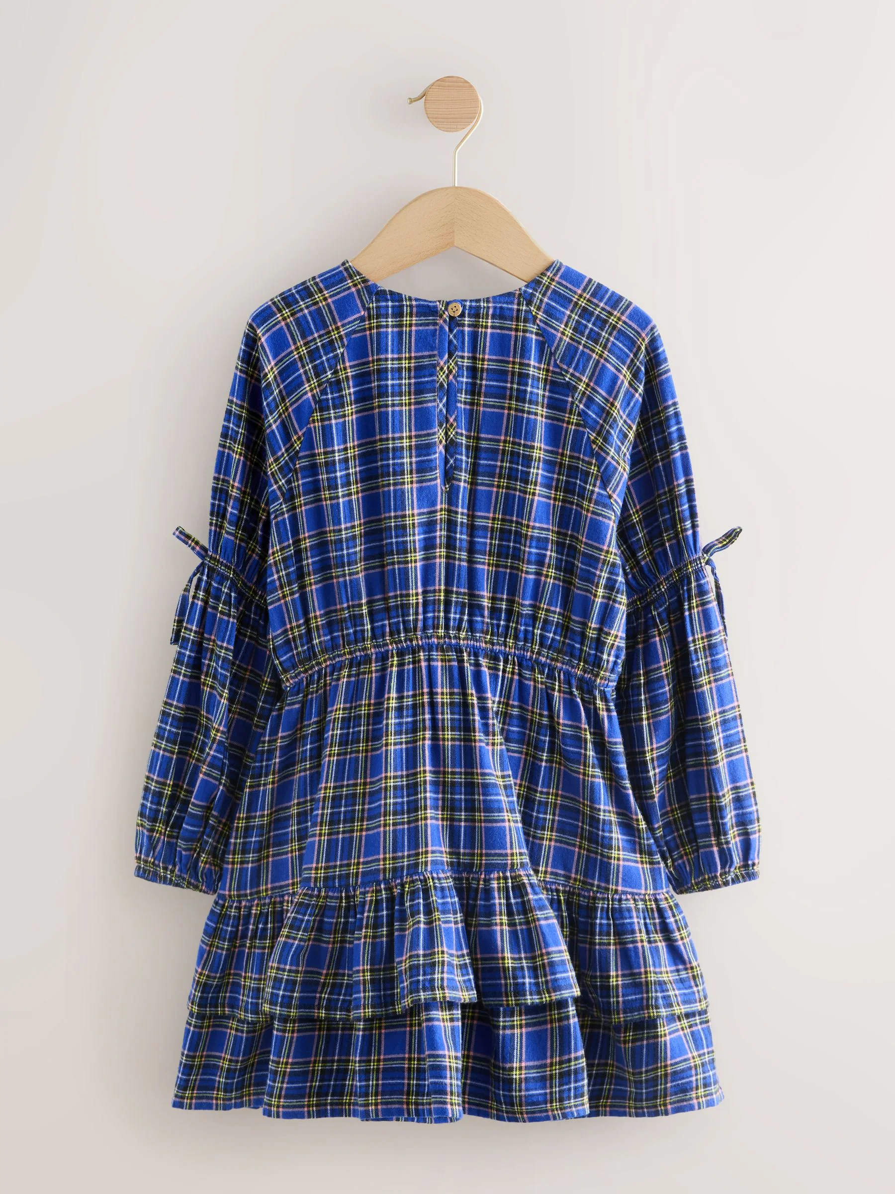 Blauw - Check Dress (3-16yrs)