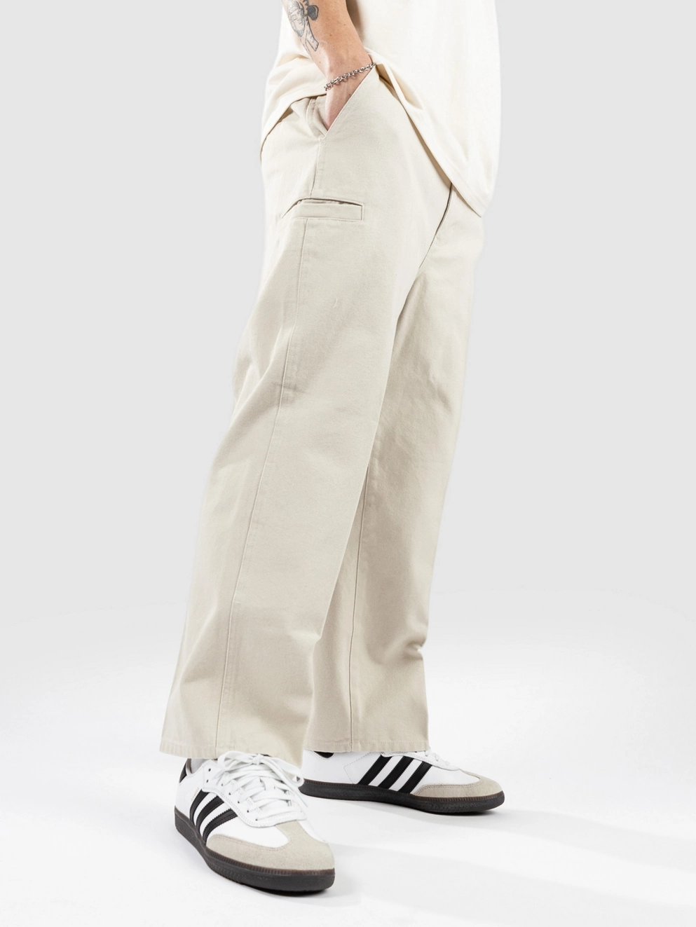 Coal Ballard Cropped Trouser Pants oatmeal