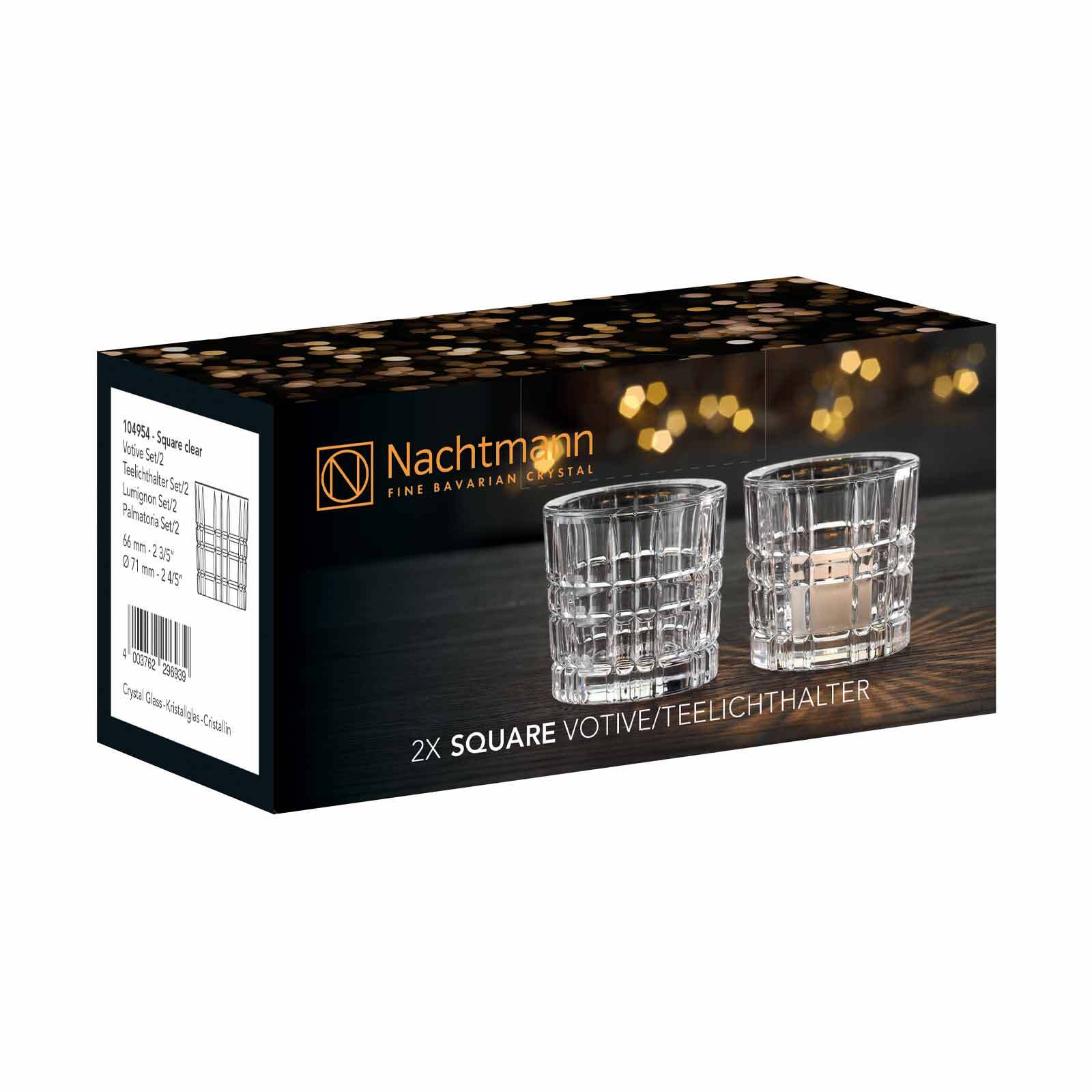 Nachtmann Teelichthalter Square Votives ø 7,1 x 6,6 cm 2er Set