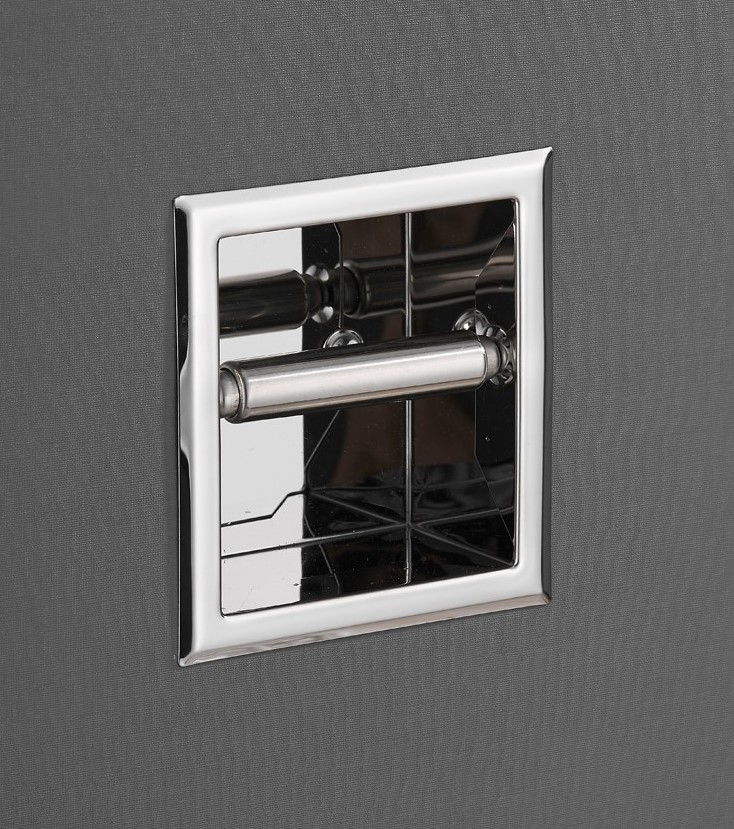 Saniclear Talpa inbouw toiletrol houder zonder klep chroom