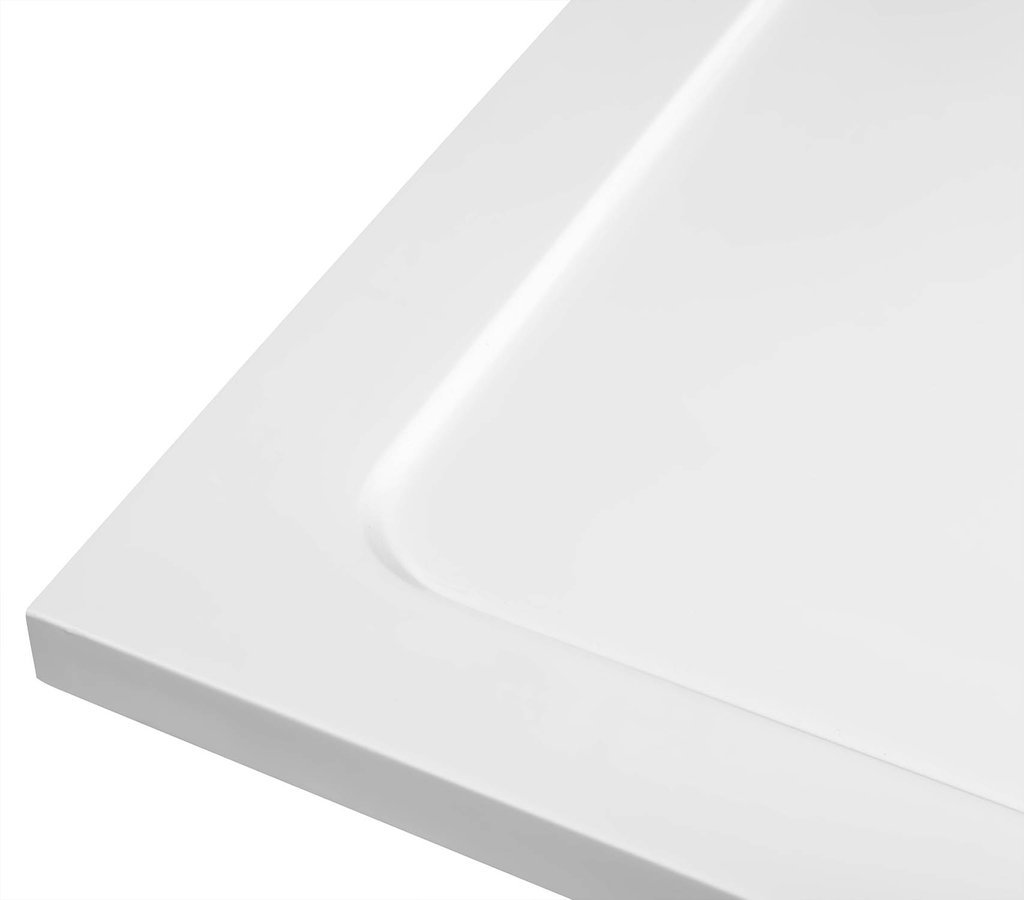 Aqualine Tecmi rechthoekige douchebak 100x80cm wit