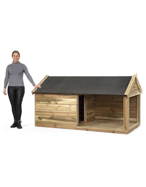 Voldux Hondenhok Storm - Hondenhok - 217x110x116 cm Naturel