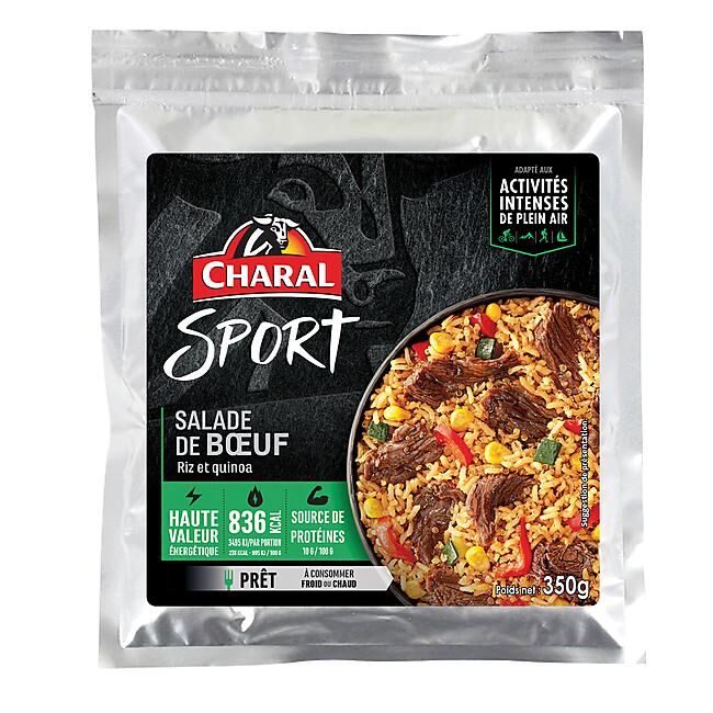 CHARAL SPORT - SALADE DE BOEUF RIZ ET QUINOA 350 G