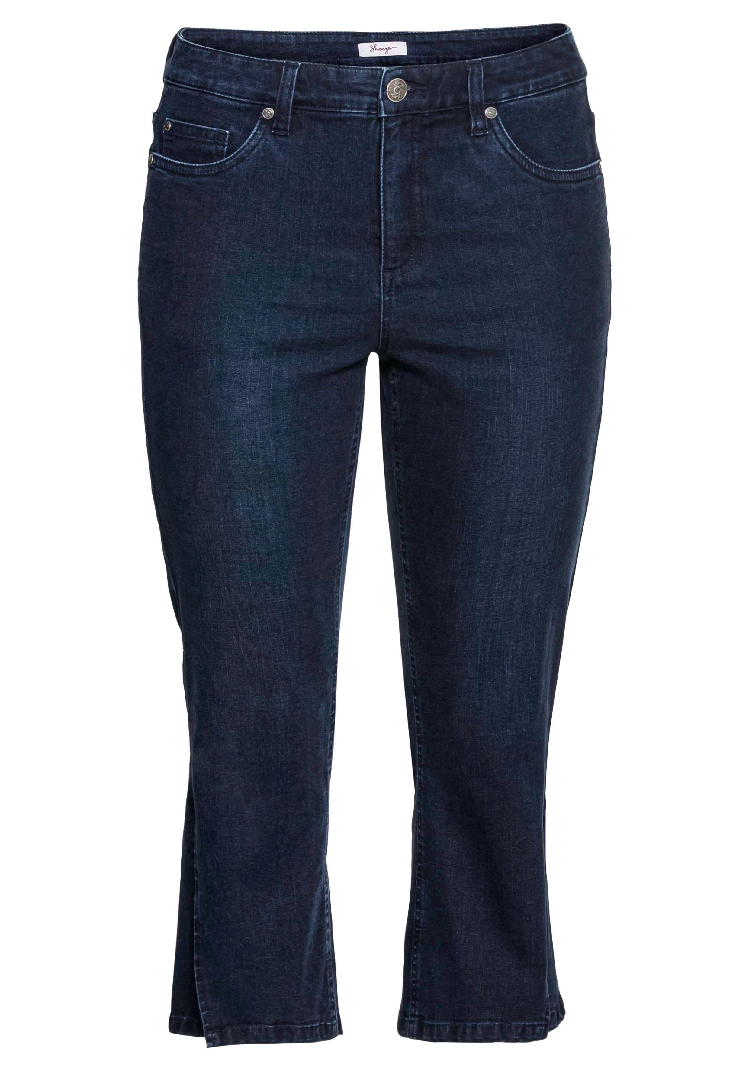 Bootcut-Jeans in 7/8-Länge mit hoch geschlitztem Saum