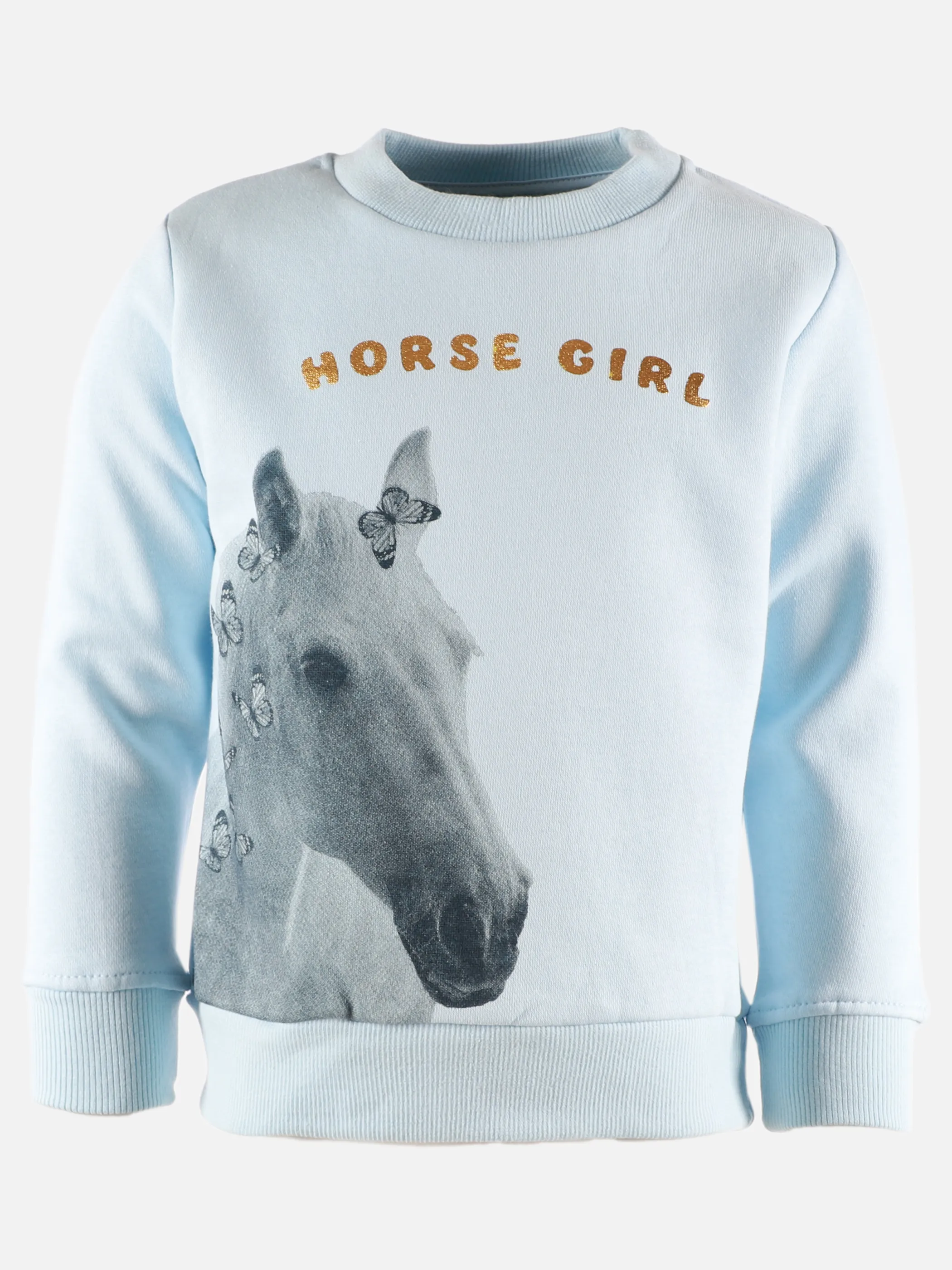Mädchen Sweatshirt mit Pferdeprint