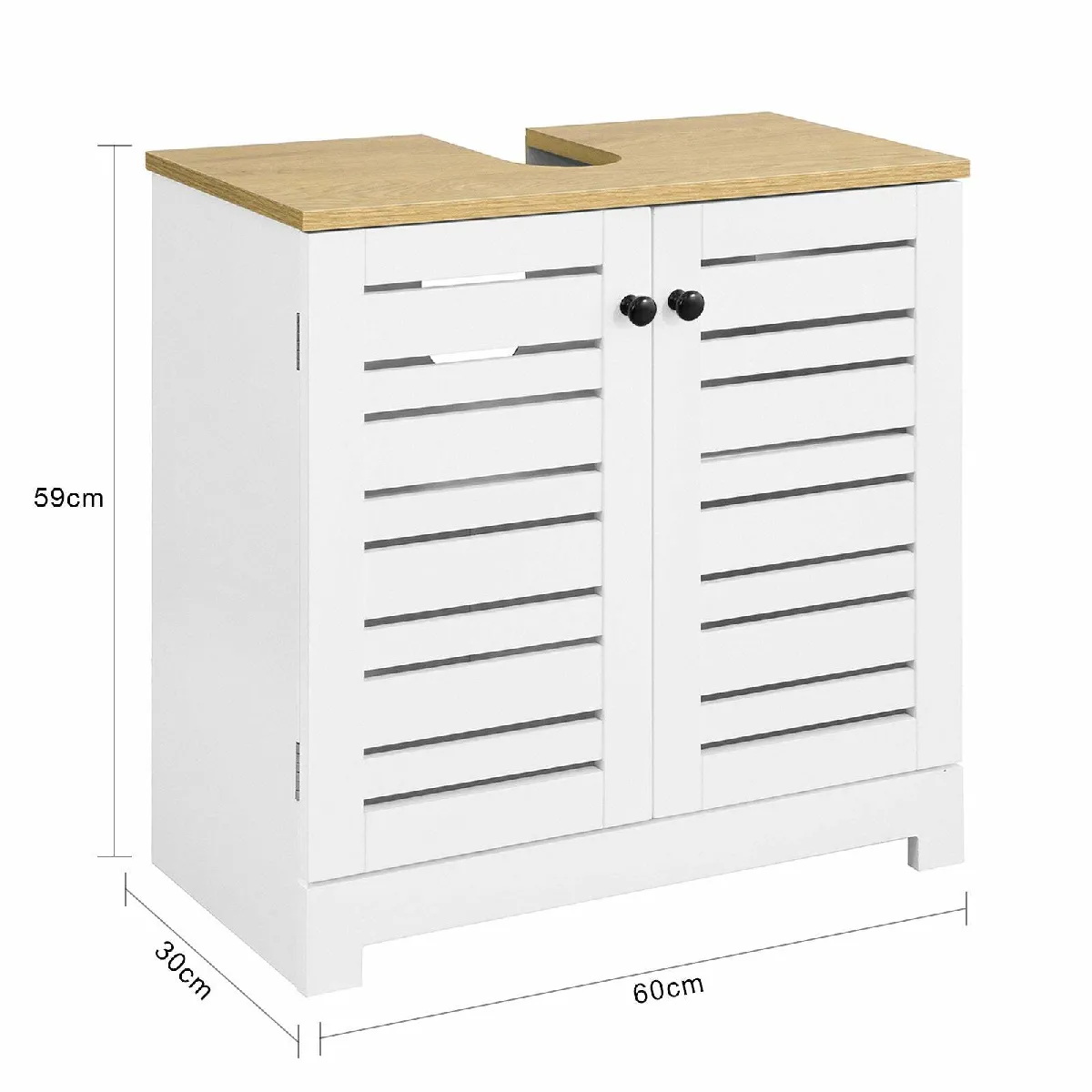 SoBuy BZR40-W Meuble sous-lavabo