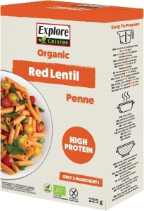 EXPLORE CUISINE Penne aus Roten Linsen Bio, 225 g