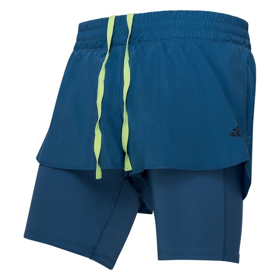 adidas Short Running 2 EN 1 Run Icons - Bleu Femme