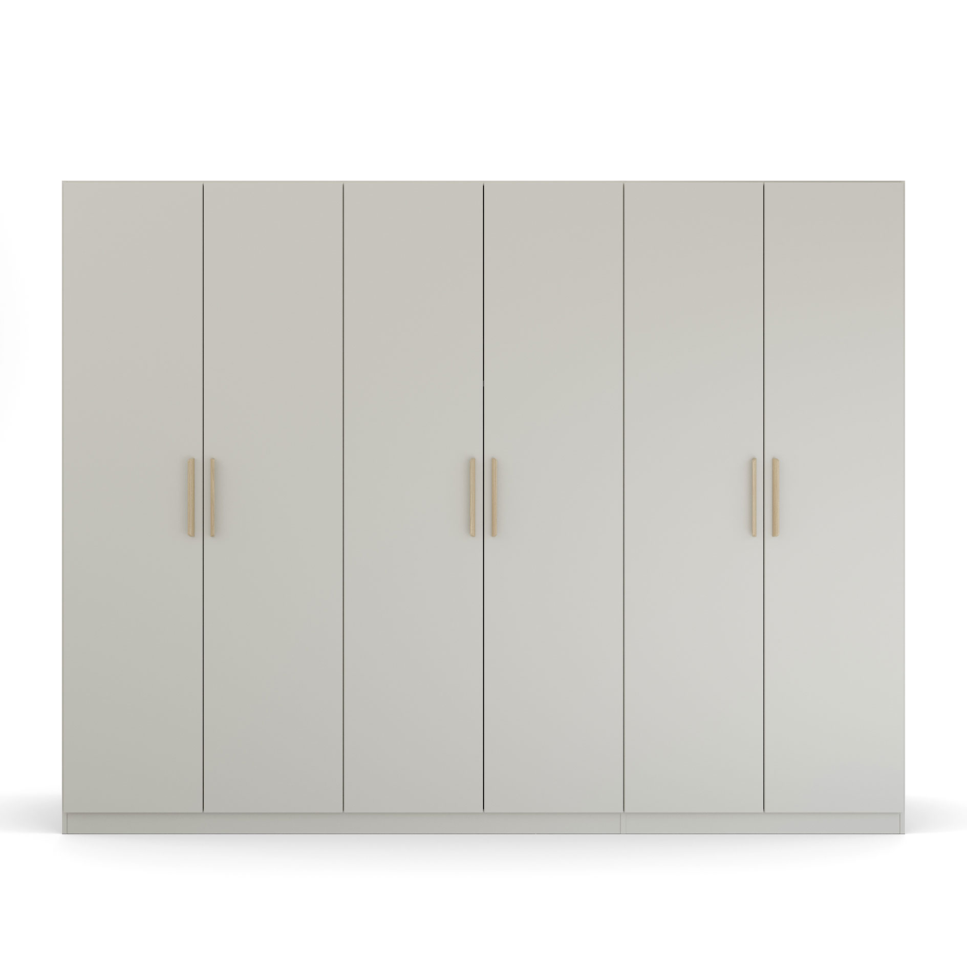 Drehtürenschrank - seidengrau - 271 cm