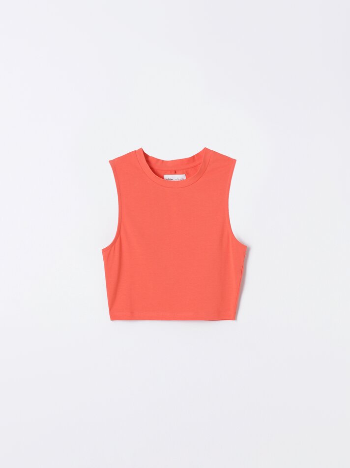 Blusa sem mangas - Avermelhada