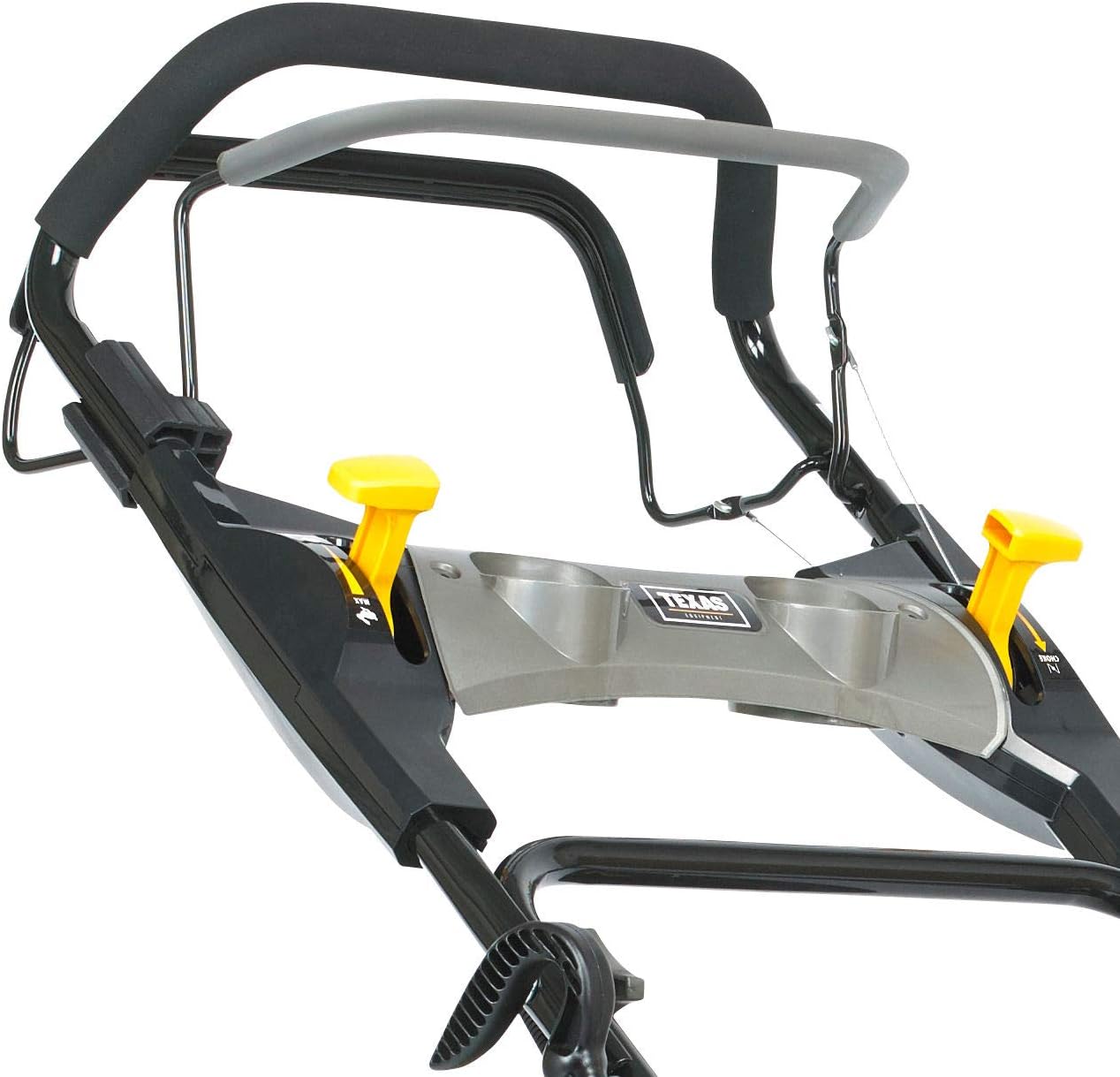 TEXAS Profi Rasenmäher Benzin mit Antrieb Radantrieb E-Start Hochgrasmäher ZT 5110TR/WE Zero Turn 3in1 schwenkbare Vorderachse | sehr wendig | 196cm³ | 4-Takt | 51cm | 4,9PS | 28-75mm | Mulchfunktion