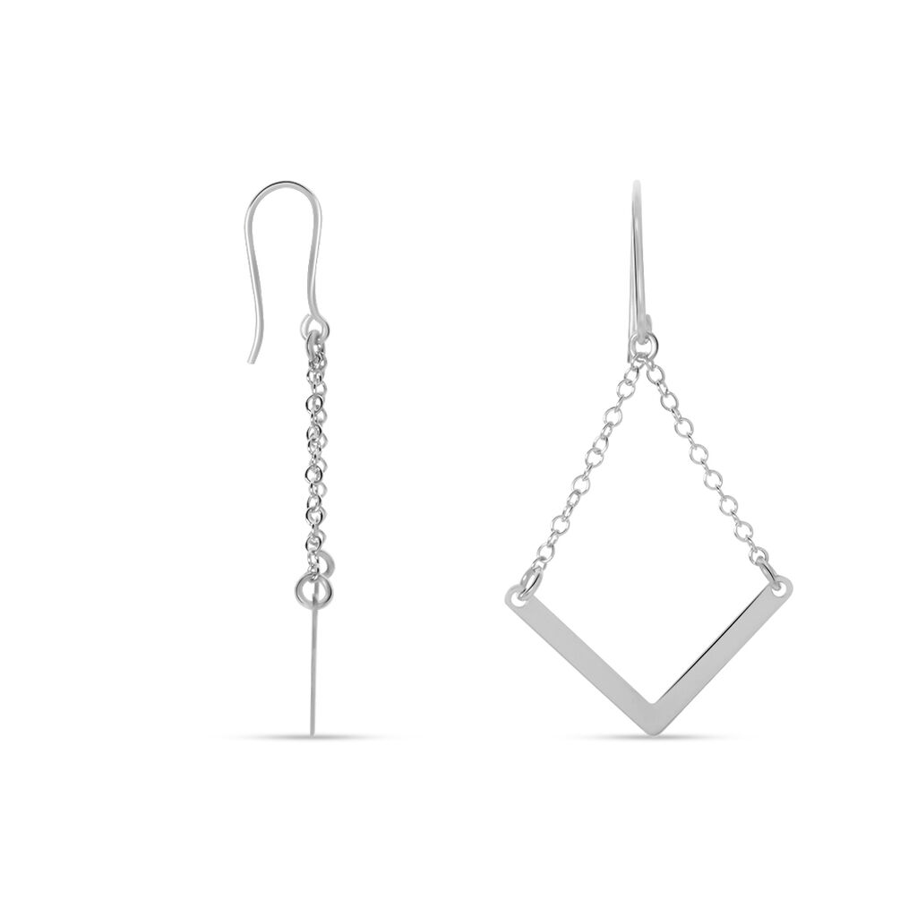 Boucles D'oreilles Argent Blanc  Lakia