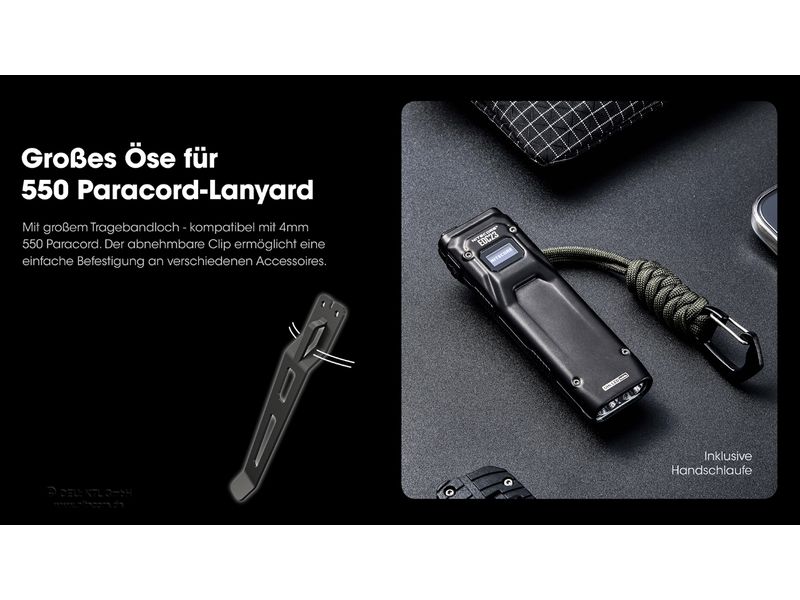 Nitecore Taschenlampe EDC23 2500 lm, 280m Ultraschlanke Taktik-Taschenlampe