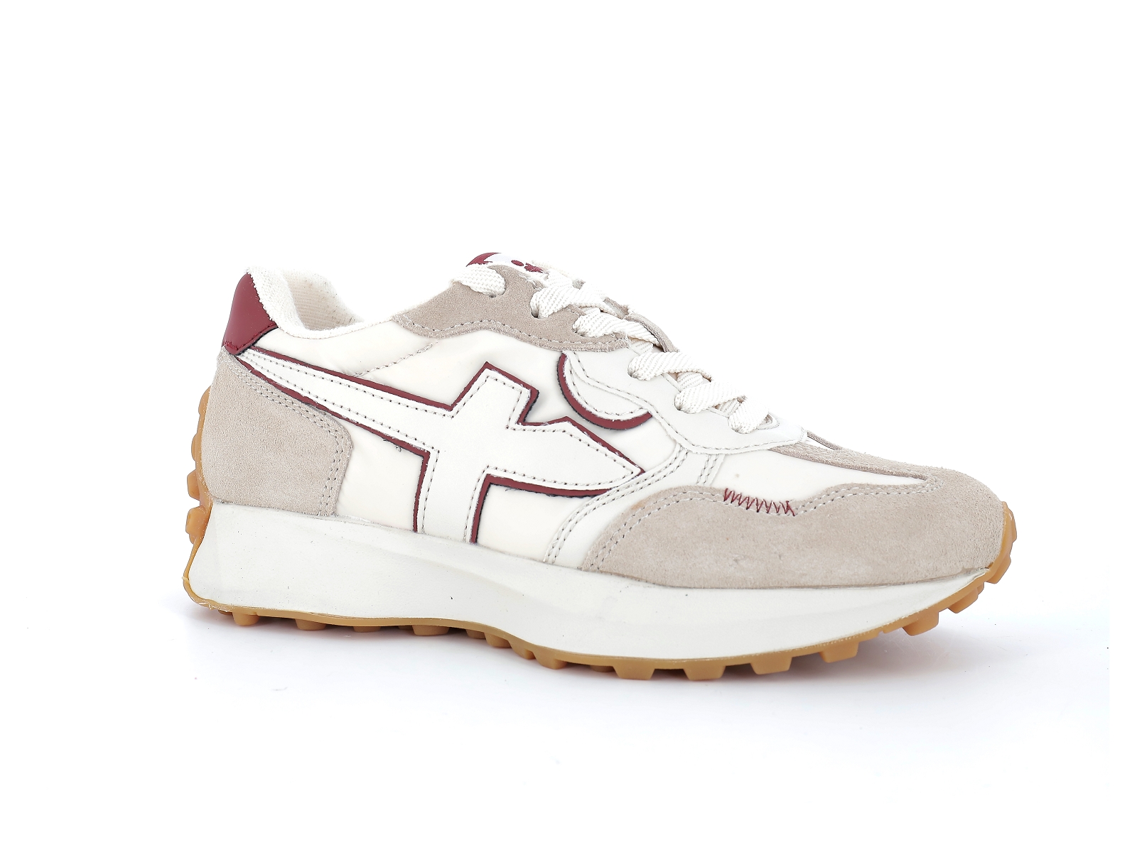 Tamaris-23810 Matières combinées Beige Bordeaux