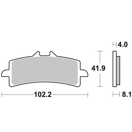 Plaquettes de freins SBS 901HS Sinter Métal Fritté Avant