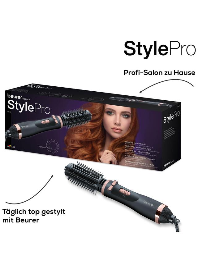 Rotierende Warmluftbürste für Volumen und Locken