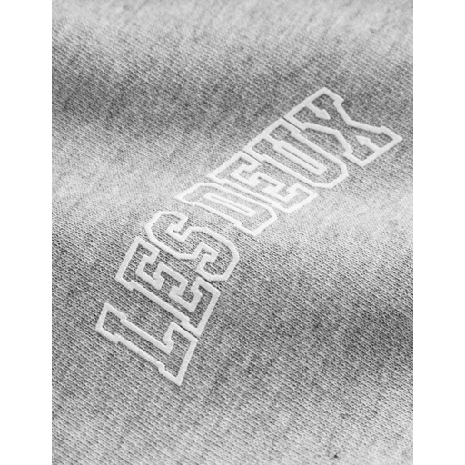 Les Deux Blake Zipper Hættetrøje, Grey Melange/White, S