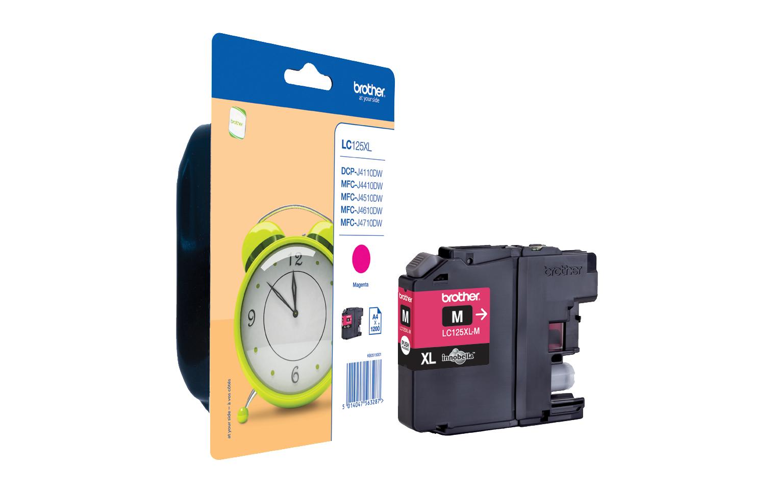 Tinte LC-125XLM MagentaKombipack Tinte, cyan/magenta/gelb/schwarz