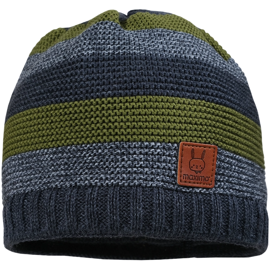Maximo Beanie Blockringel carbonmeliertgraucarbon