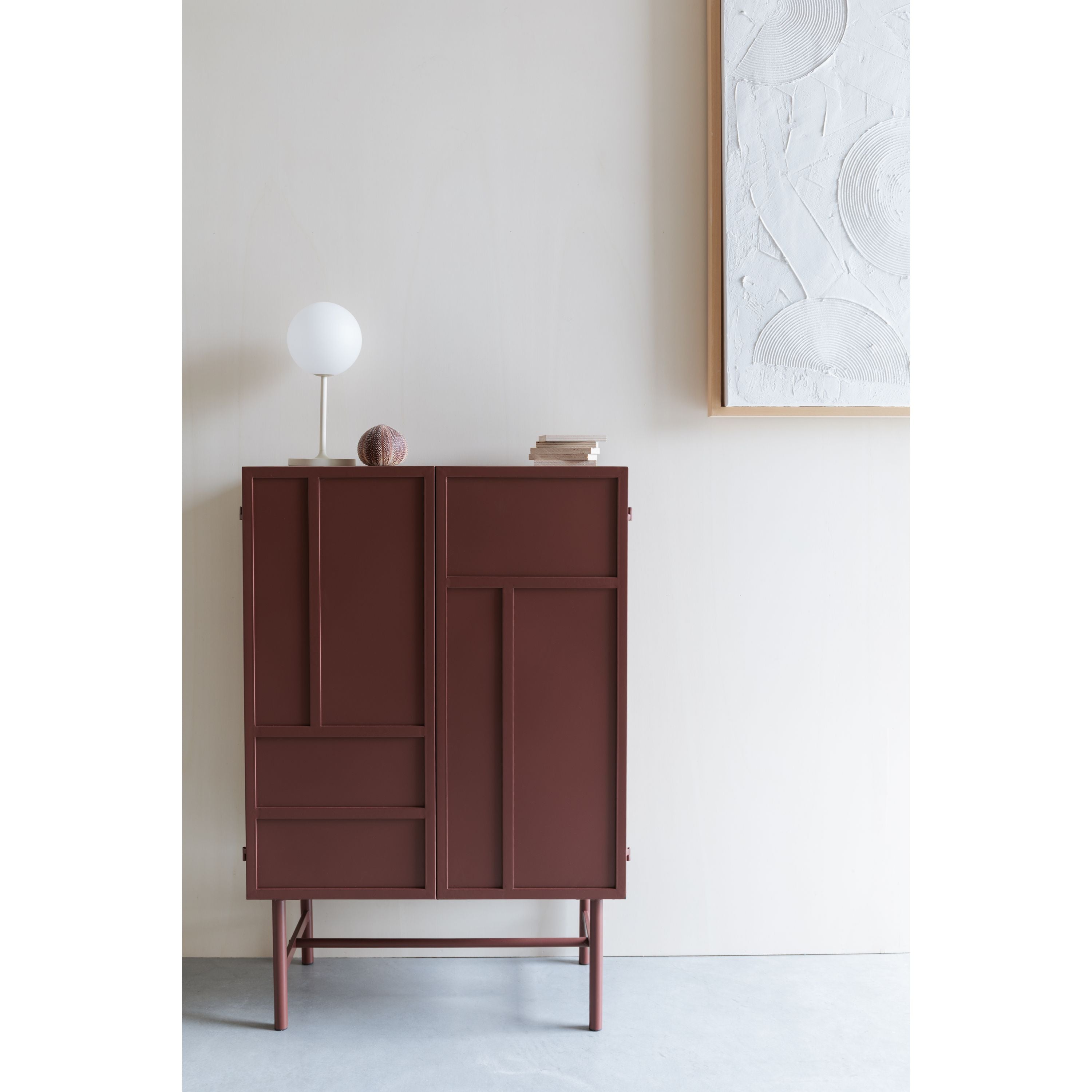 Housecraft Living Davis Kast Metaal Bruin| Rood