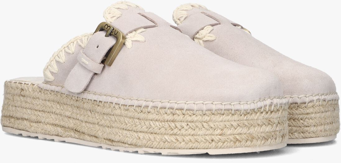 beige mou instappers jute clog plain sue