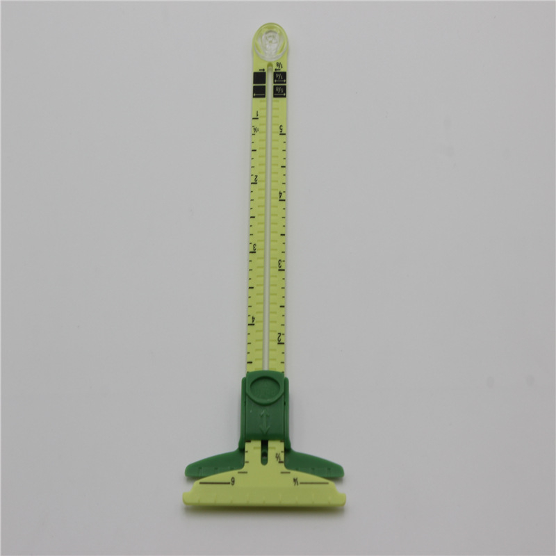 5in1 Inch Messschieber Stoff Lineal Nähwerkzeug Massstab - Grün