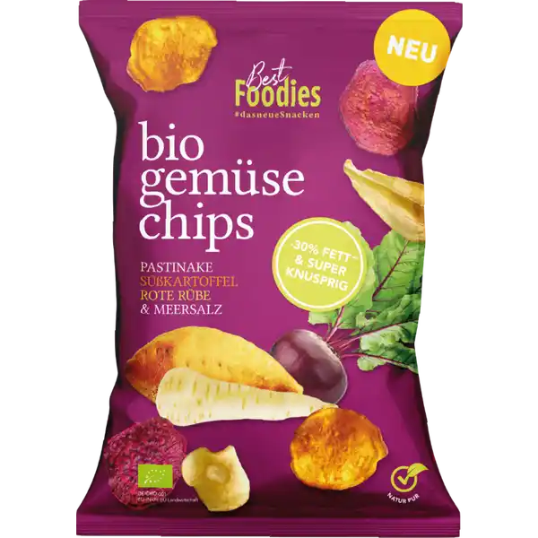bio gemüse chips, mix mit meersalz