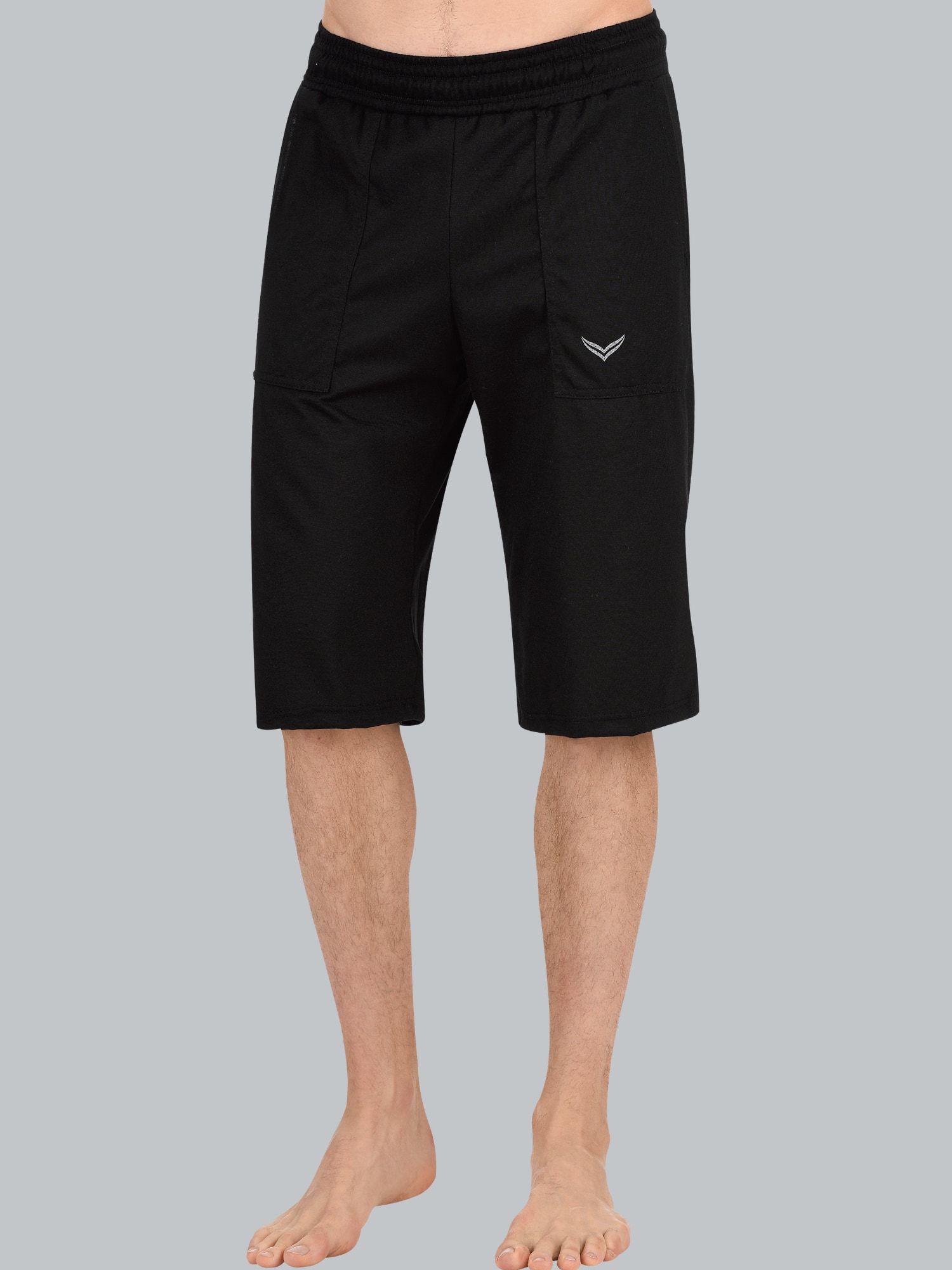 Bermuda aus Single-Jersey Schwarz