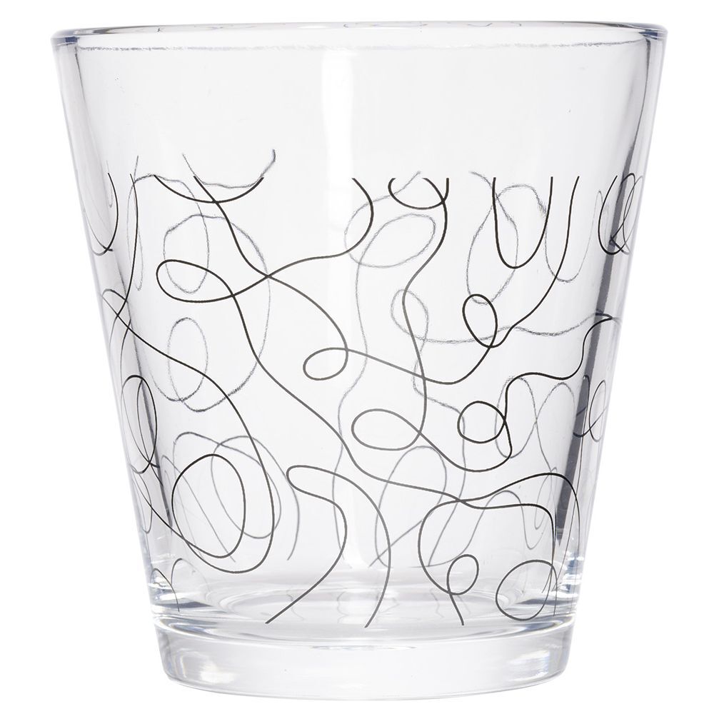 Gobelet verre motif line art 25cl - x3
