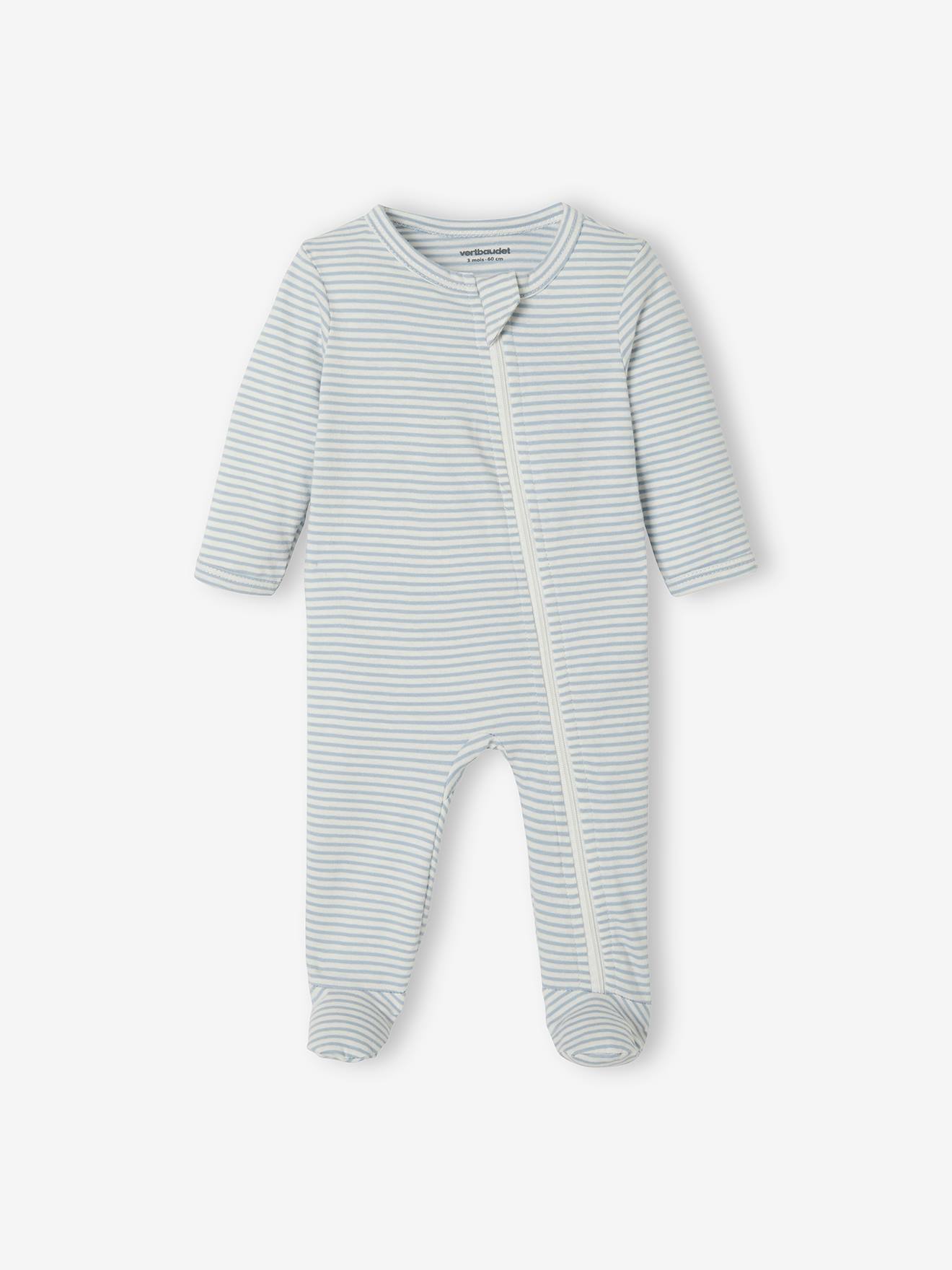 Conjunto de 3 pijamas de bebê de tricô, branco claro, bicolor/multicolorido