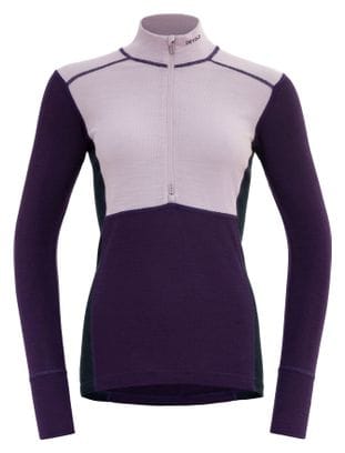 Sous maillot Devold Lauparen Merino 190 col zippé Violet Femme