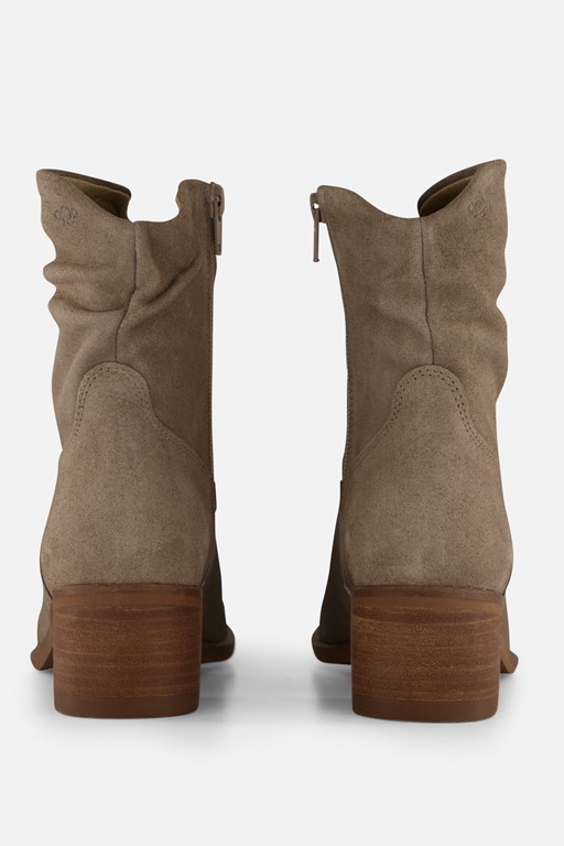 Aqa Plooi Enkellaarsjes grijs Suede