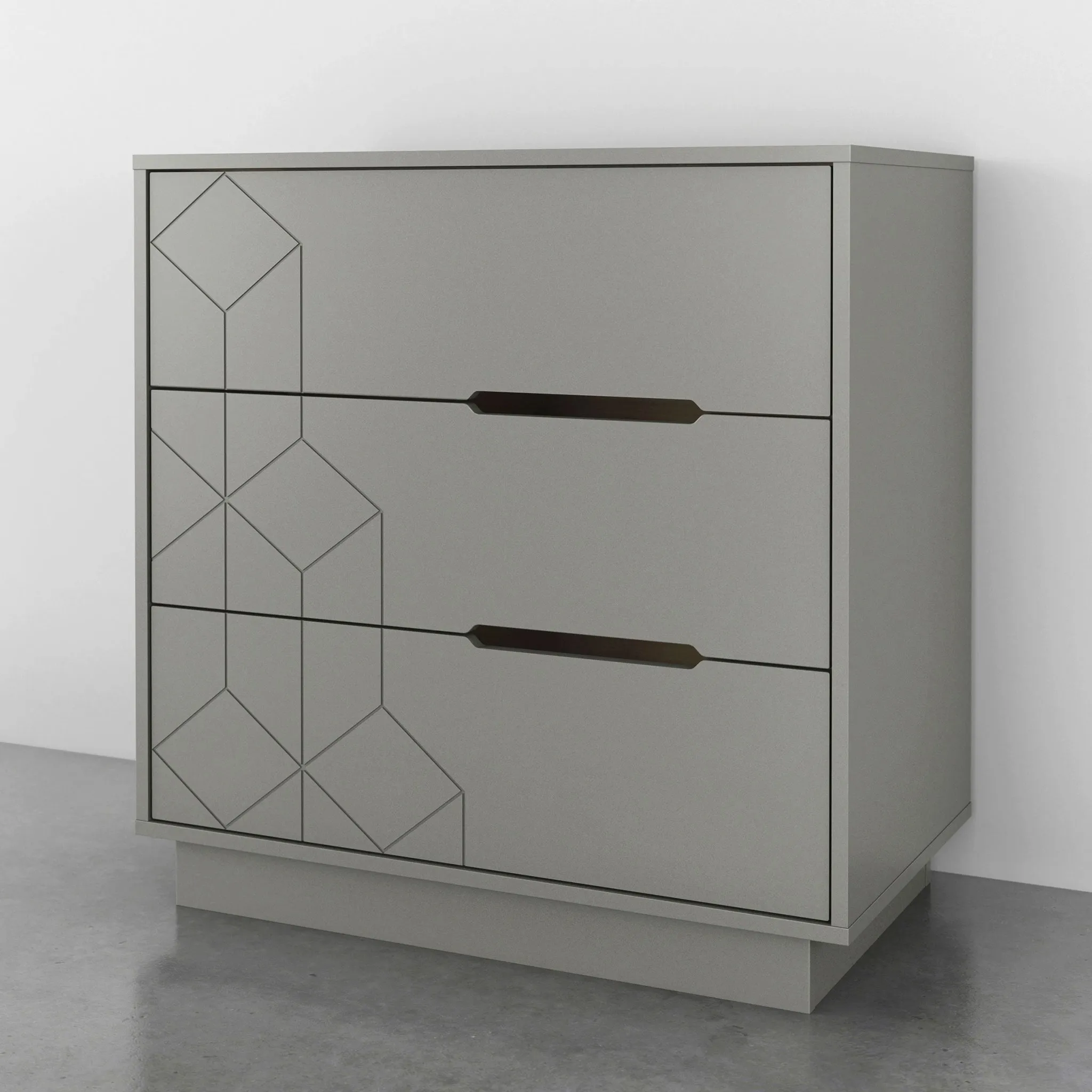 Nexera Bureau 3 Tiroirs - Grège
