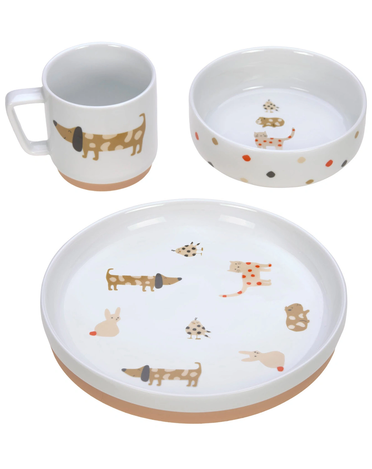 Geschirr-Set LITTLE MATEYS 3-teilig in spicy orange