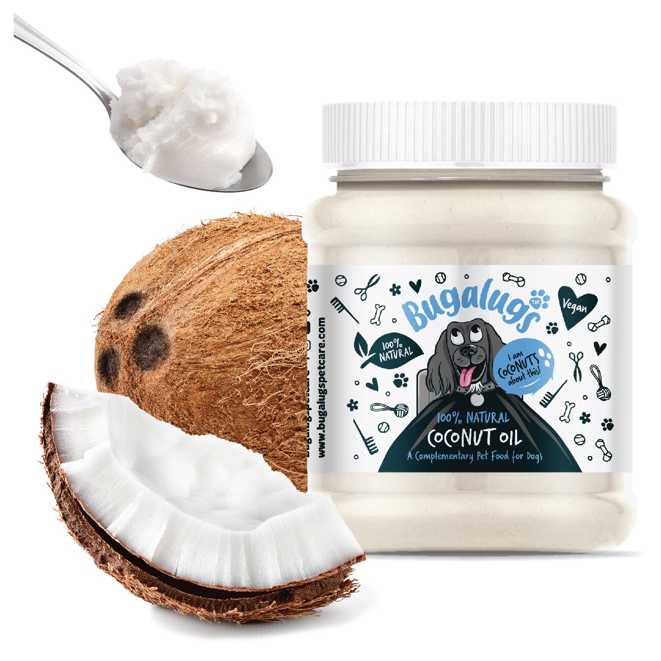 Bugalugs Futterzusatz Kokosöl 340 g