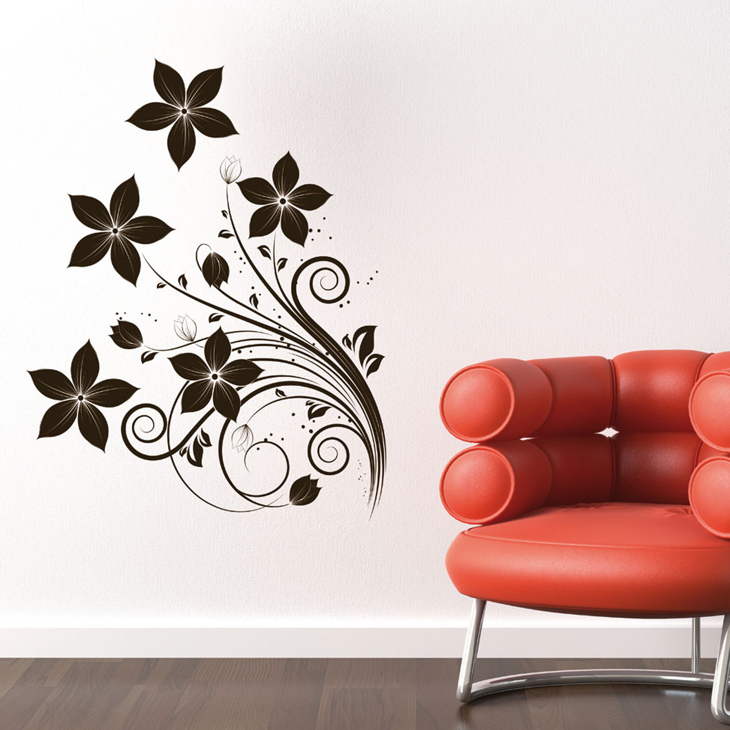 Wandtattoo - Blüten-Motiv - selbstklebend